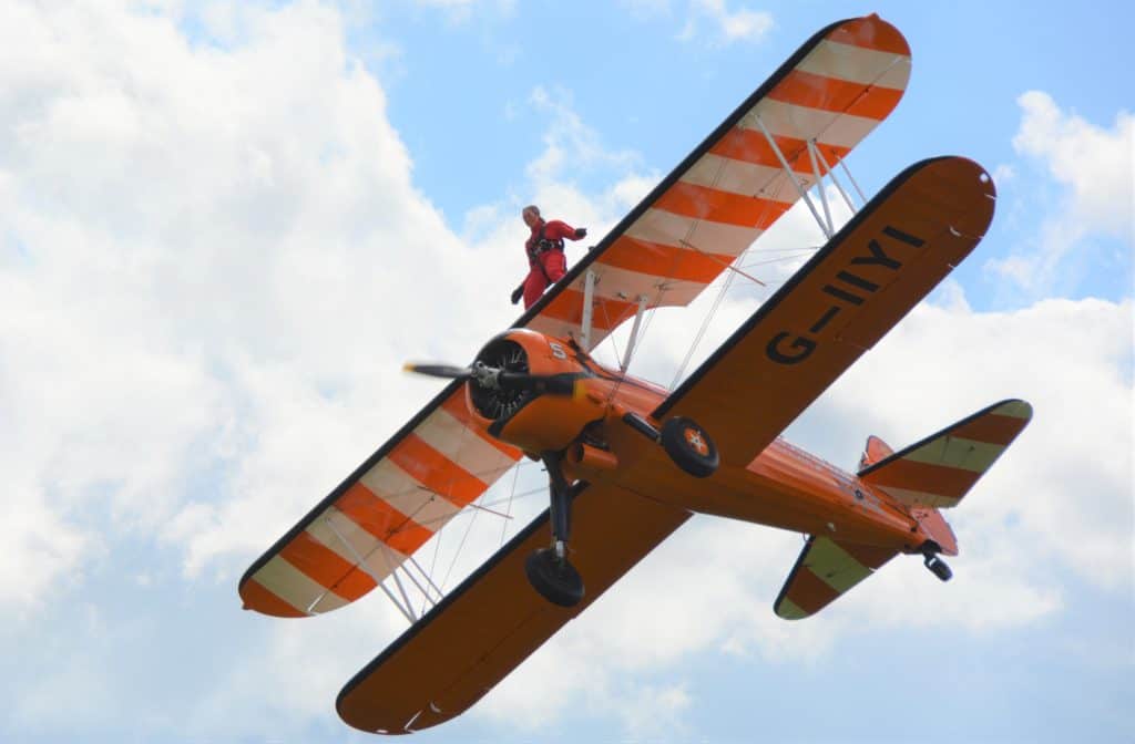 Wing Walker flying for Weston Hospicecare.