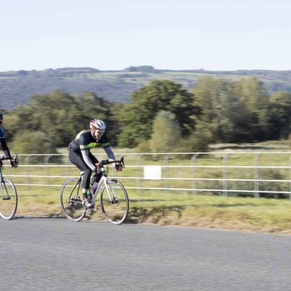 Two people cycling in the Wedmore 40/30 event