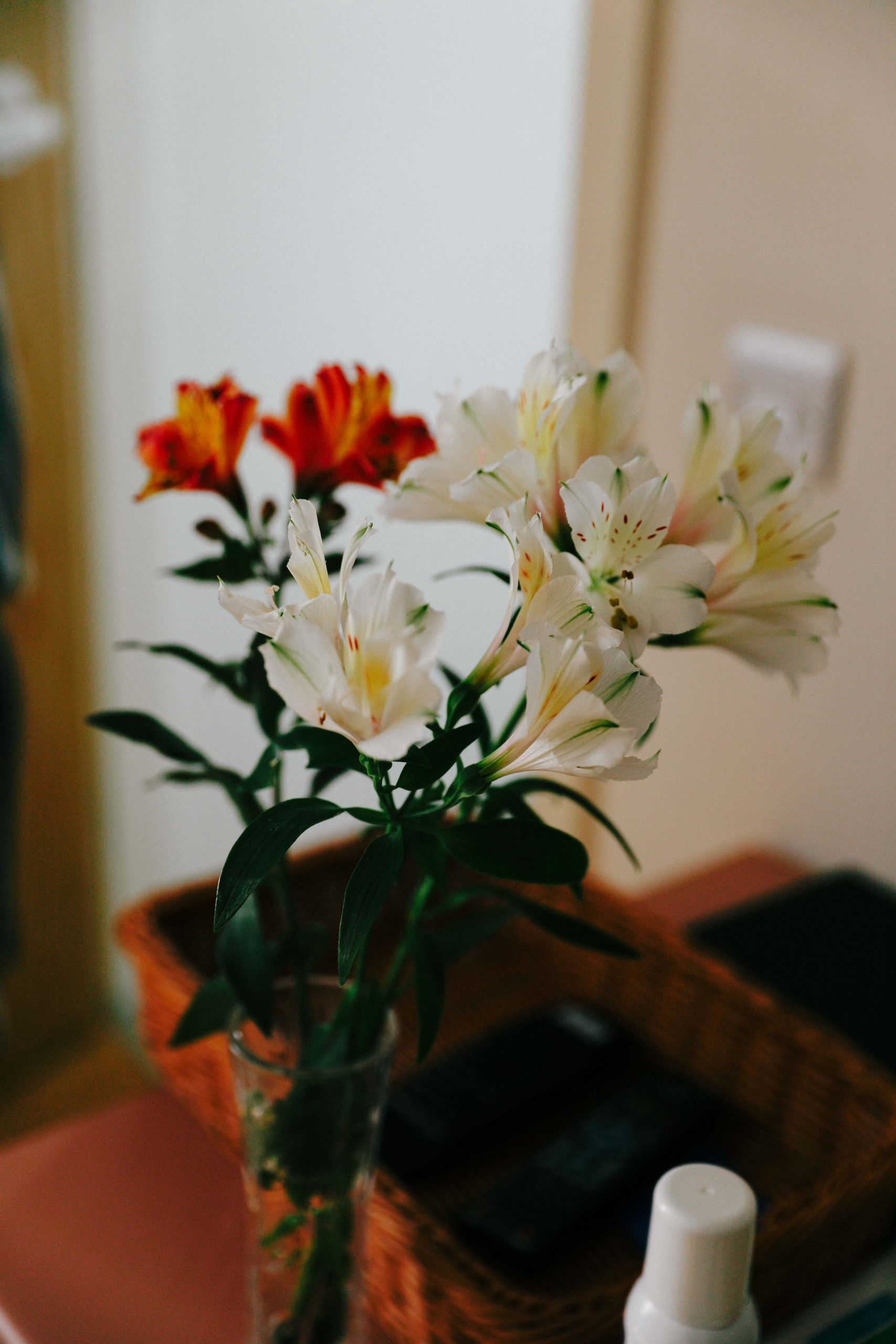 Greg's favourite flowers in his room.