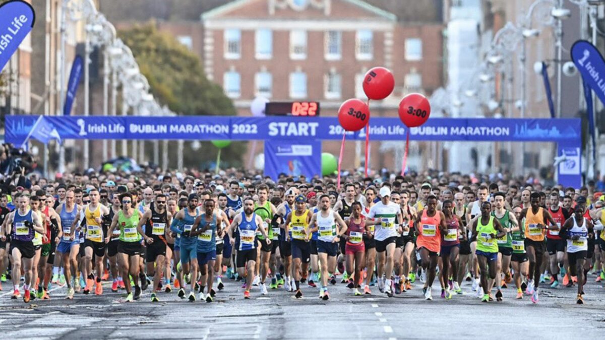 Runners taking part in Dublin Marathon