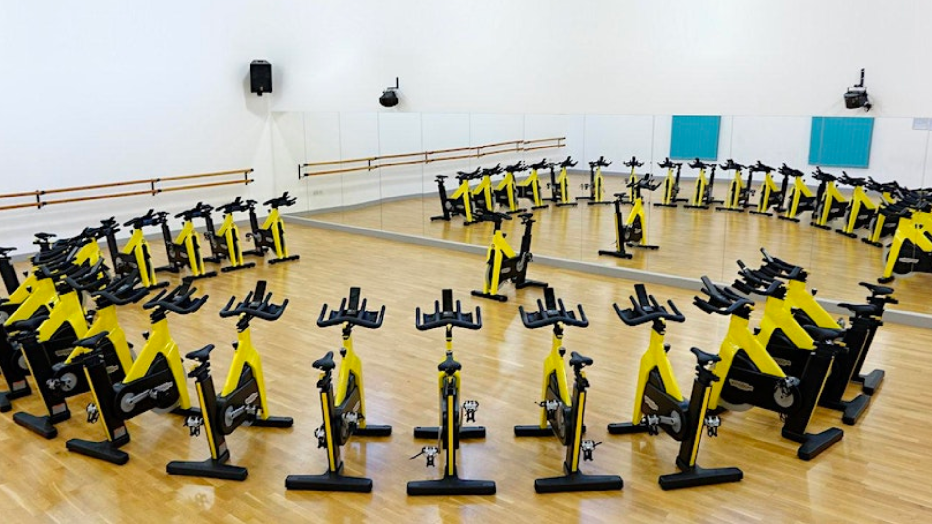 Photo of spin bikes at @Worle that will be used for the World Record Spinathon